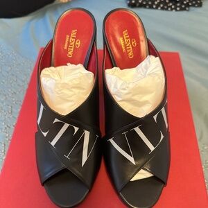 valentino block heel sandal